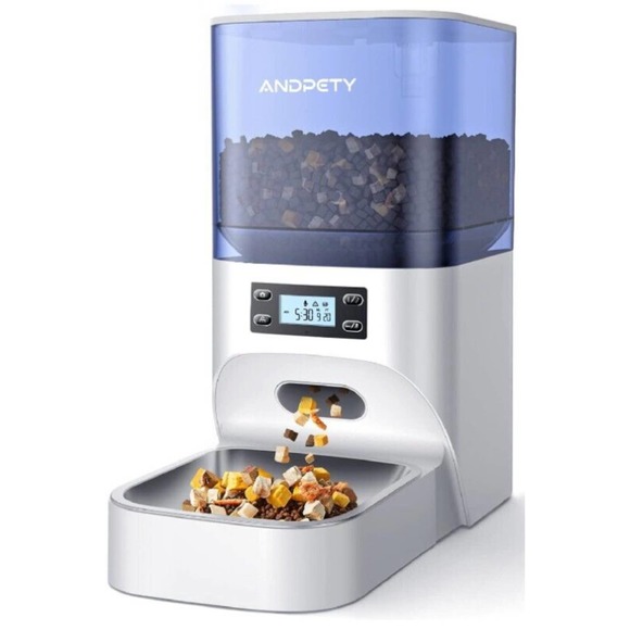 Andpety Other - Automatic Cat Feeder, ANDPETY Premium Automatic Cat Food Dispenser with 30s Pers